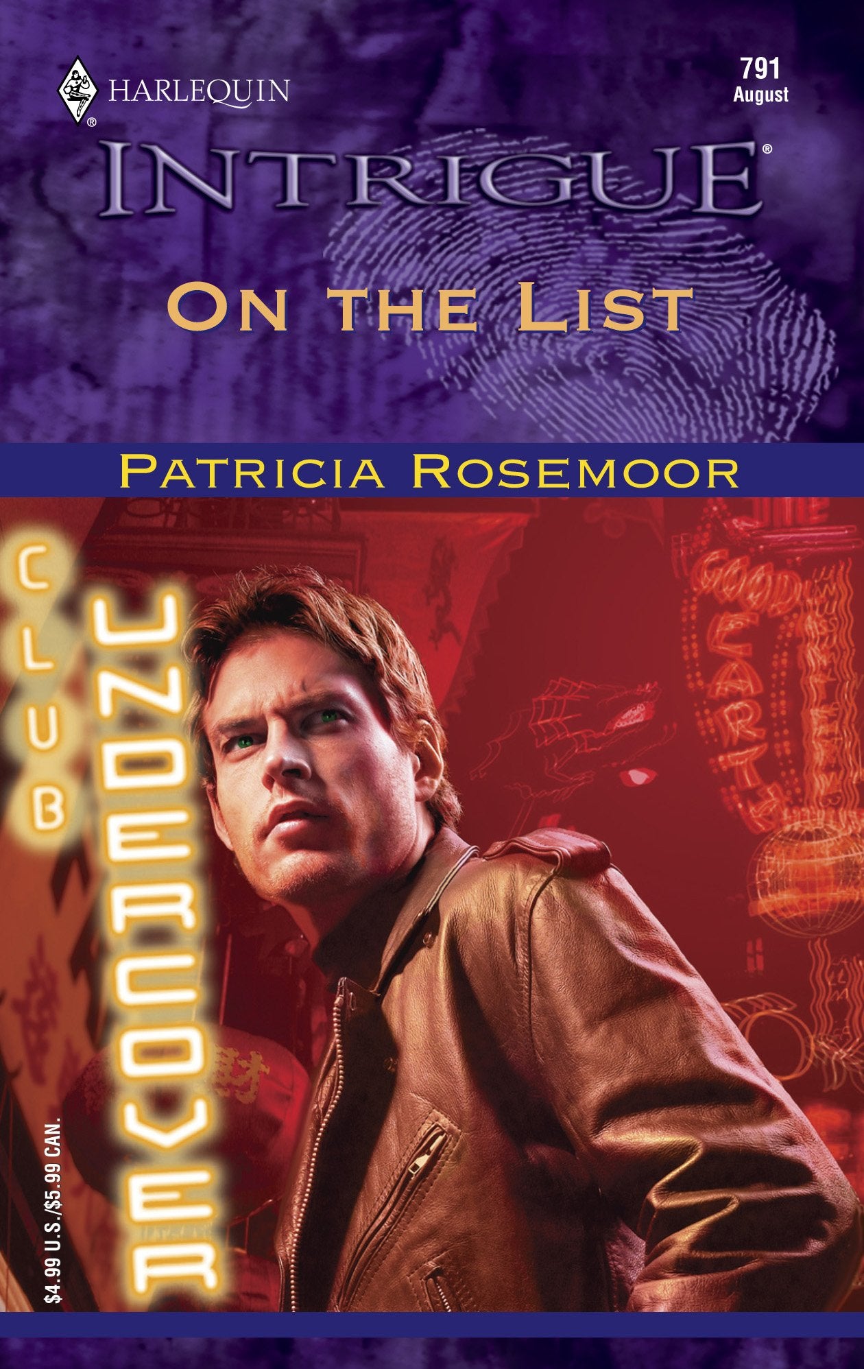 On The List (Harlequin Intrigue No 791) (Club Undercover) - 5175