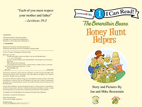 The Berenstain Bears: Honey Hunt Helpers (I Can Read! / Good Deed Scouts / Living Lights) - 9201