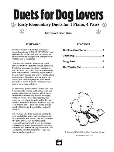 Duets for Dog Lovers: Early Elementary Duets for 1 Piano, 4 Paws - 4369