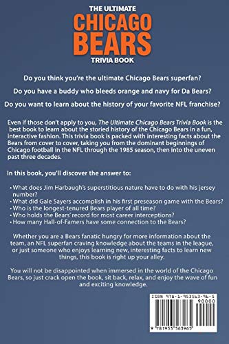 The Ultimate Chicago Bears Trivia Book: A Collection of Amazing Trivia Quizzes and Fun Facts for Die-Hard Bears Fans! - 6686