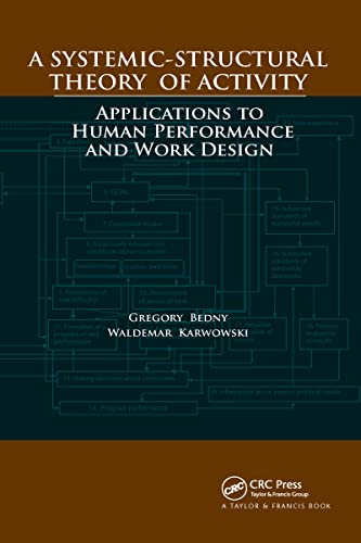 A Systemic-Structural Theory of Activity: Applications to Human Performance and Work Design - 3748